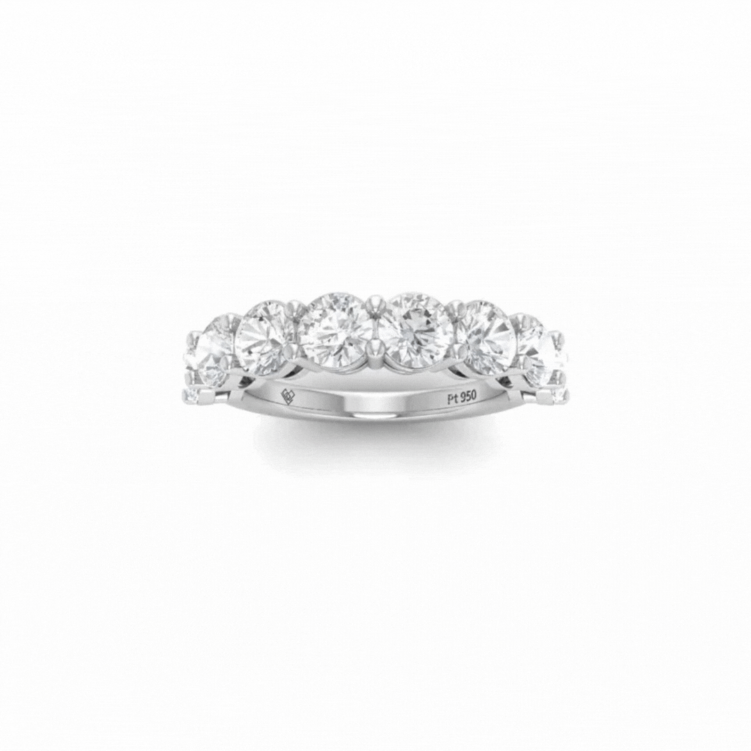 Eli Round cut wedding band 2.50 Ct