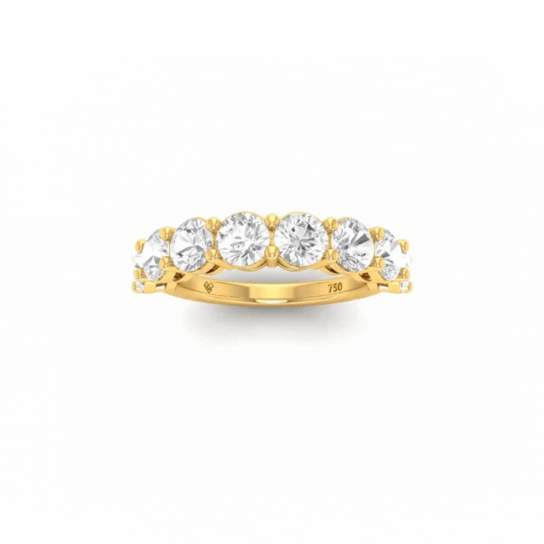 Eli Round cut wedding band 2.50 Ct