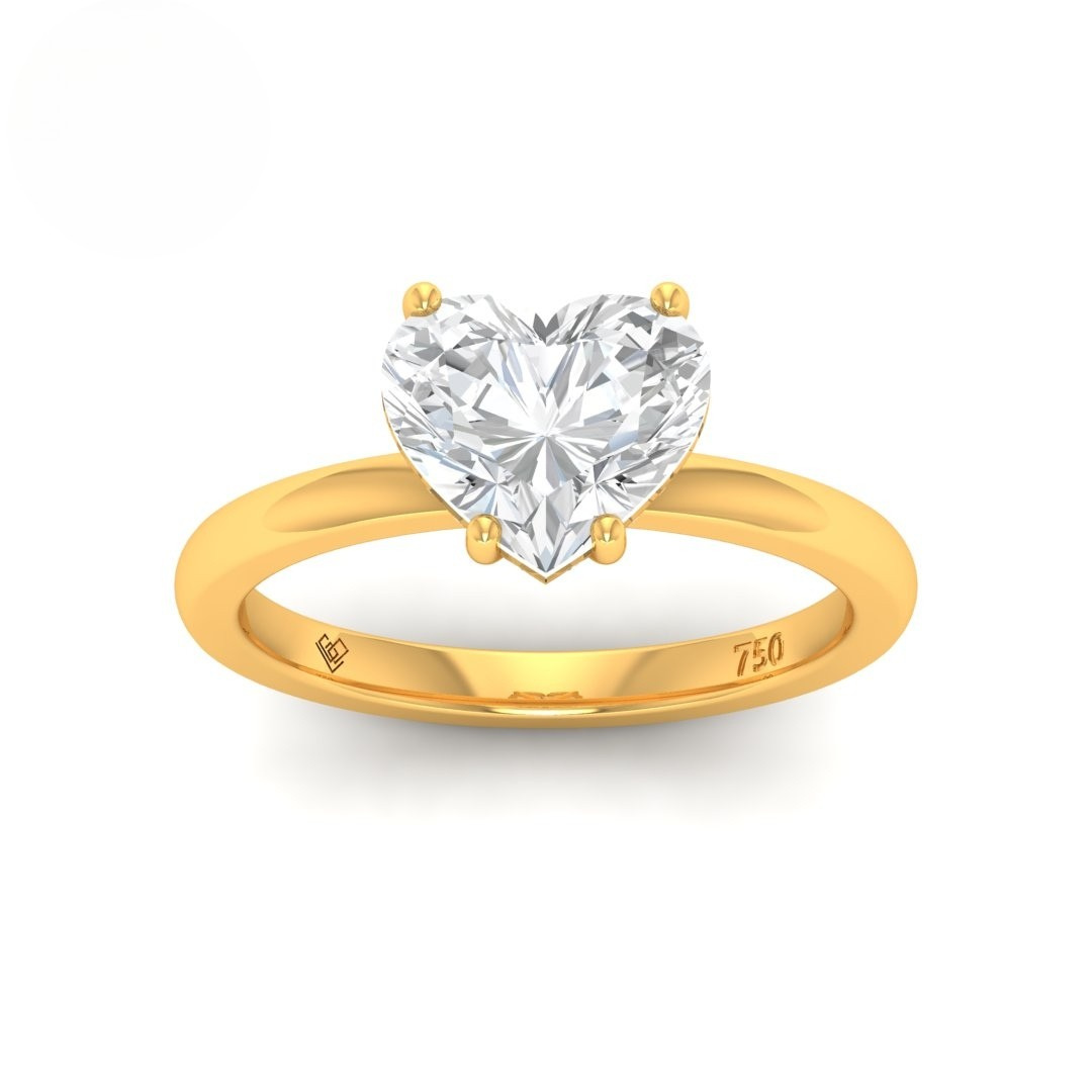 Léa Heart Cut Diamond With Hidden Halo Engagement Ring