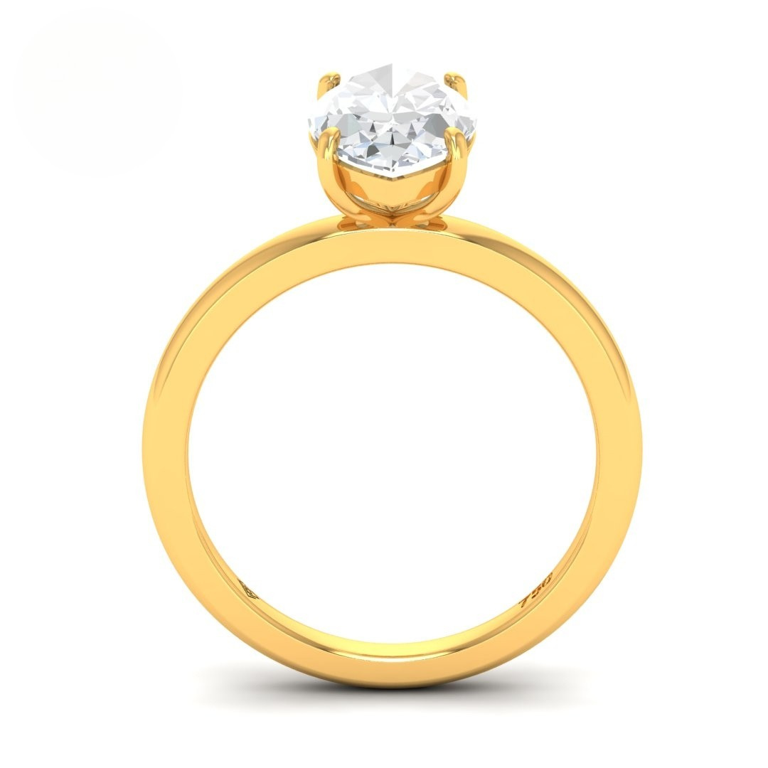 Noémie Solitaire Marquise Cut With Diamond Ring