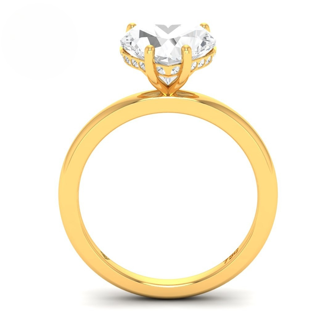Léa Heart Cut Diamond With Hidden Halo Engagement Ring