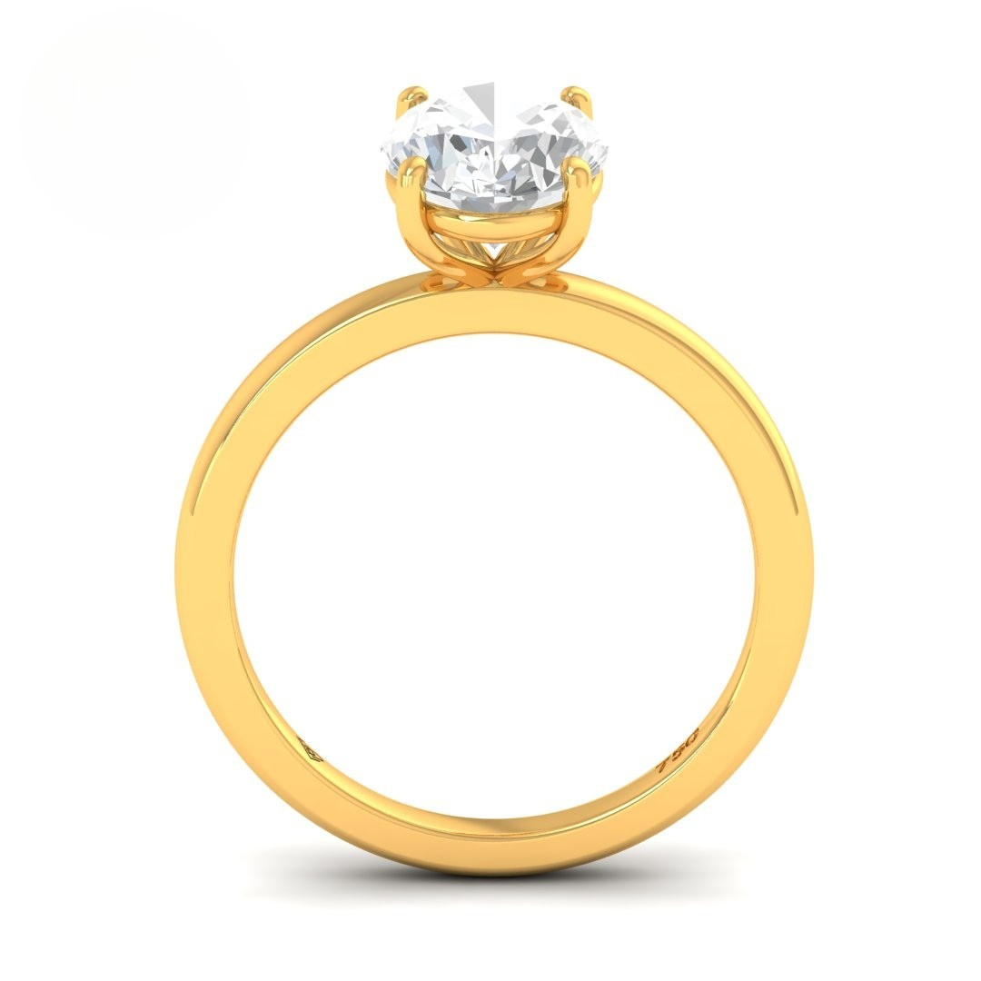 Noémie Solitaire Oval Cut With Diamond Engagement Ring