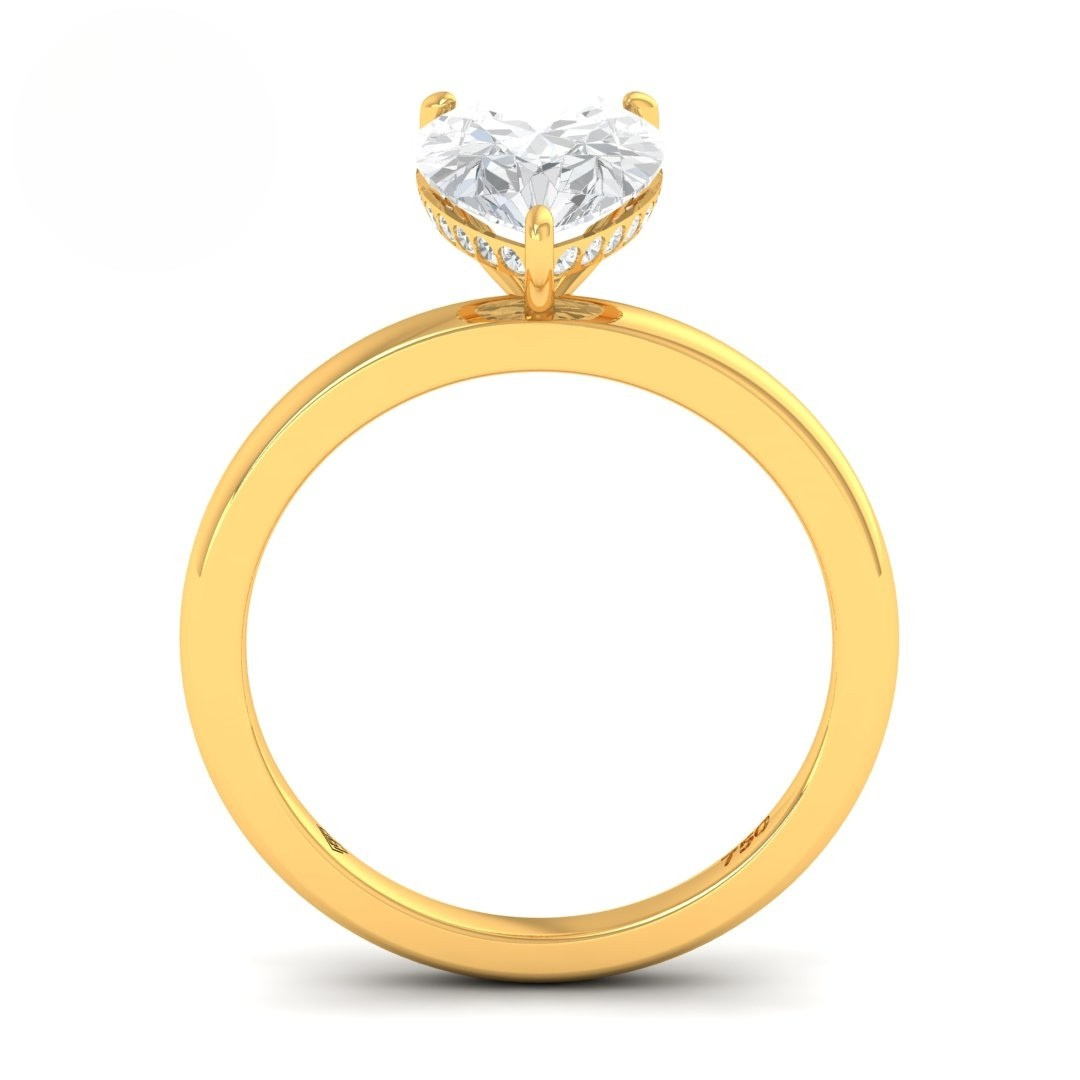 Léa Pear Cut Diamond With Hidden Halo Engagement Ring