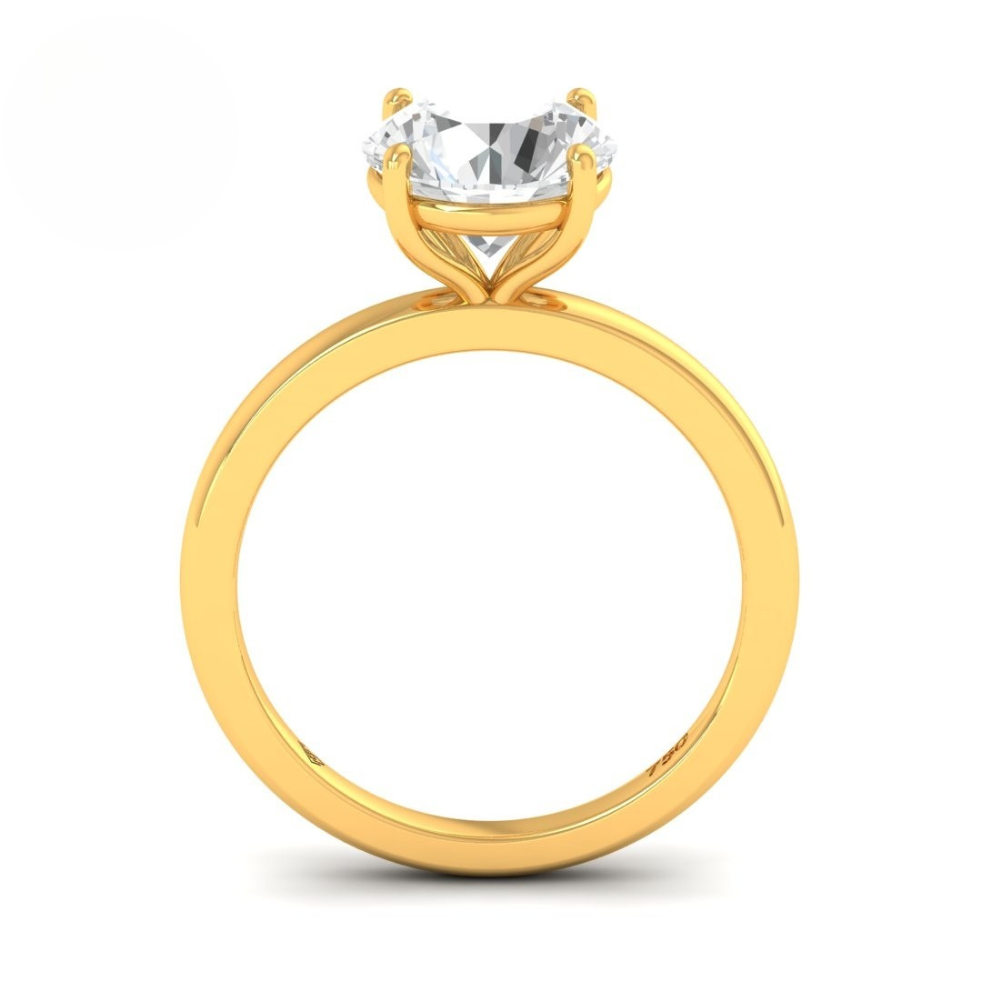 Noémie Solitaire Round Cut With Diamond Engagement Ring