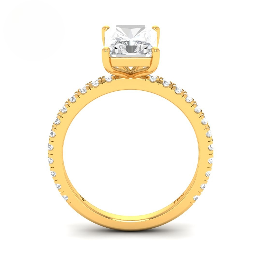 Abigail Radiant With Diamond Band Engagement Ring