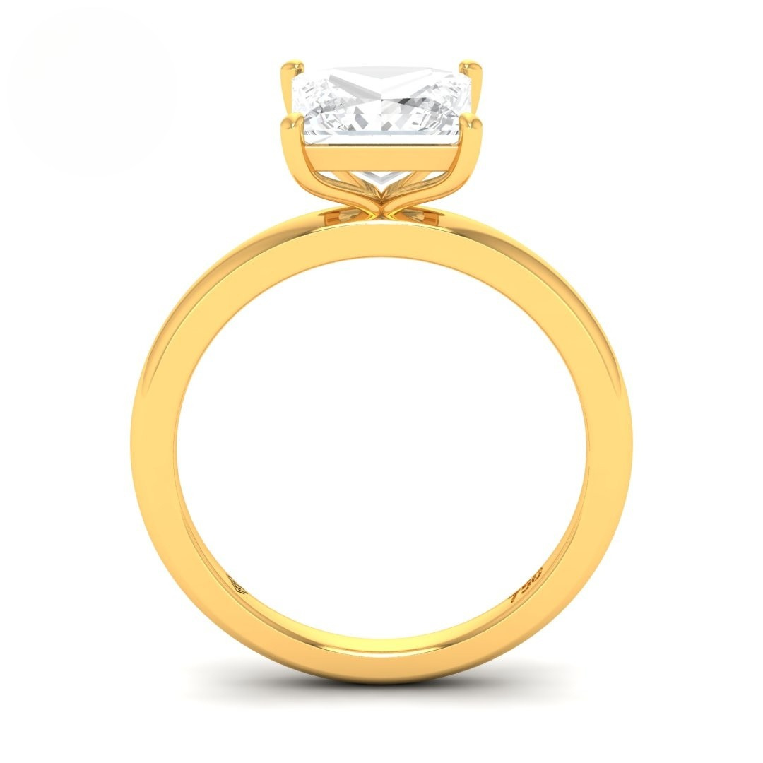 Noémie Solitaire Princess Cut With Diamond Engagement Ring