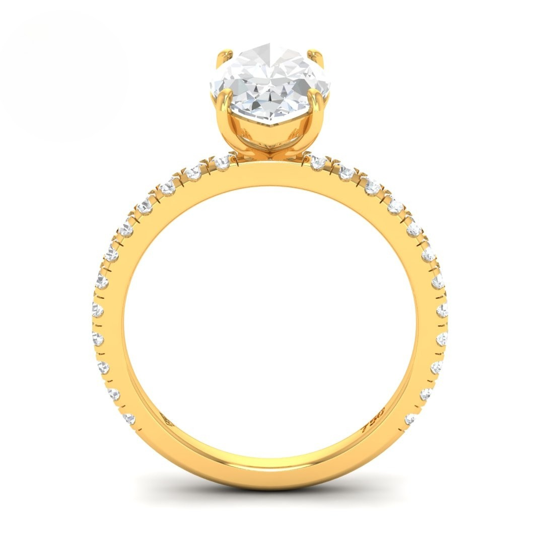 Abigail Marquise With Diamond Band Engagement Ring