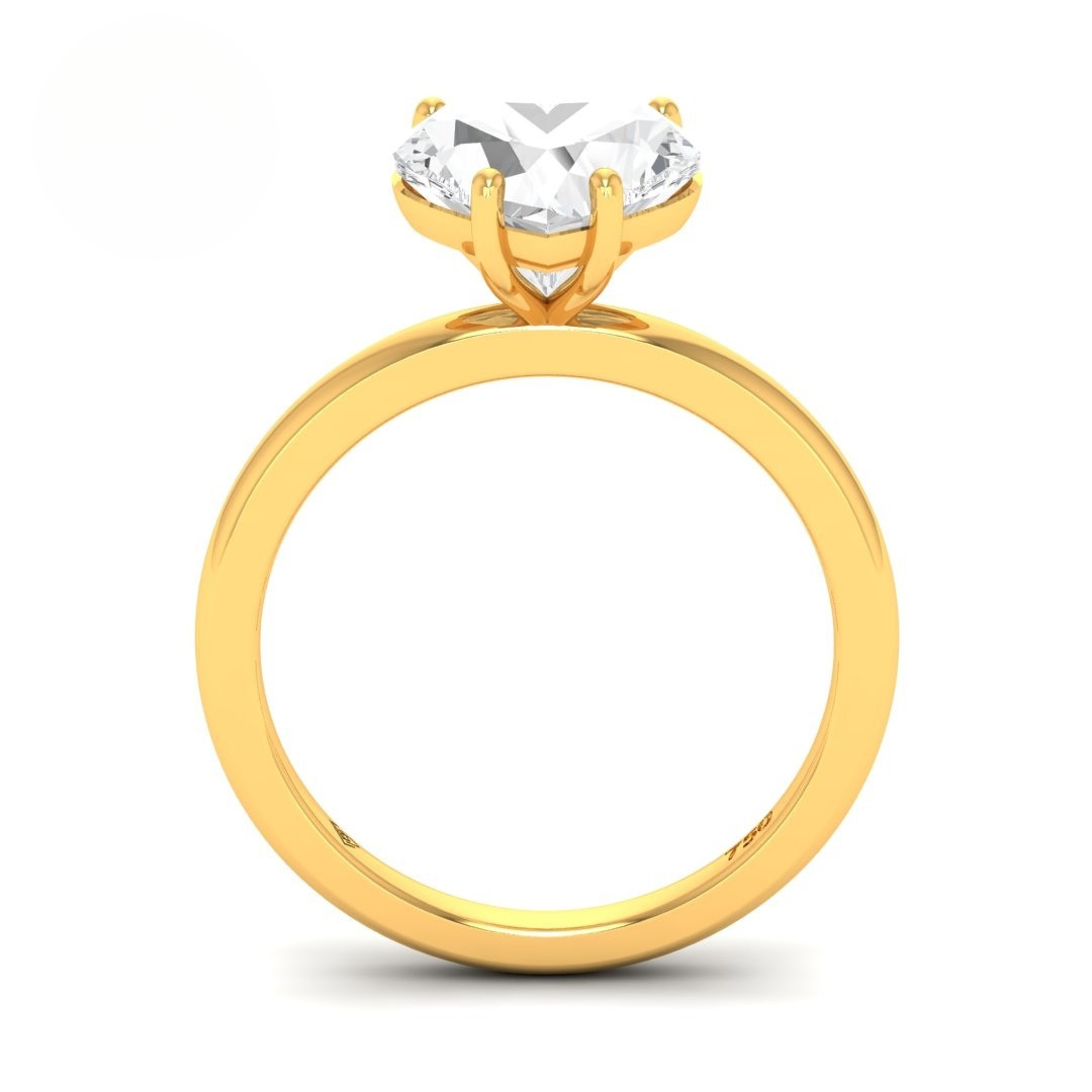 Noémie Solitaire Heart Cut With Diamond Engagement Ring