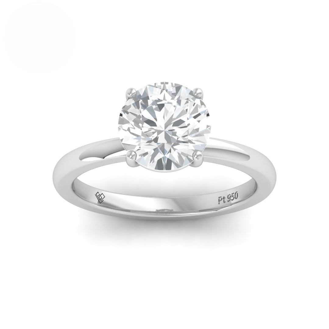 Noémie Solitaire Round Cut With Diamond Engagement Ring