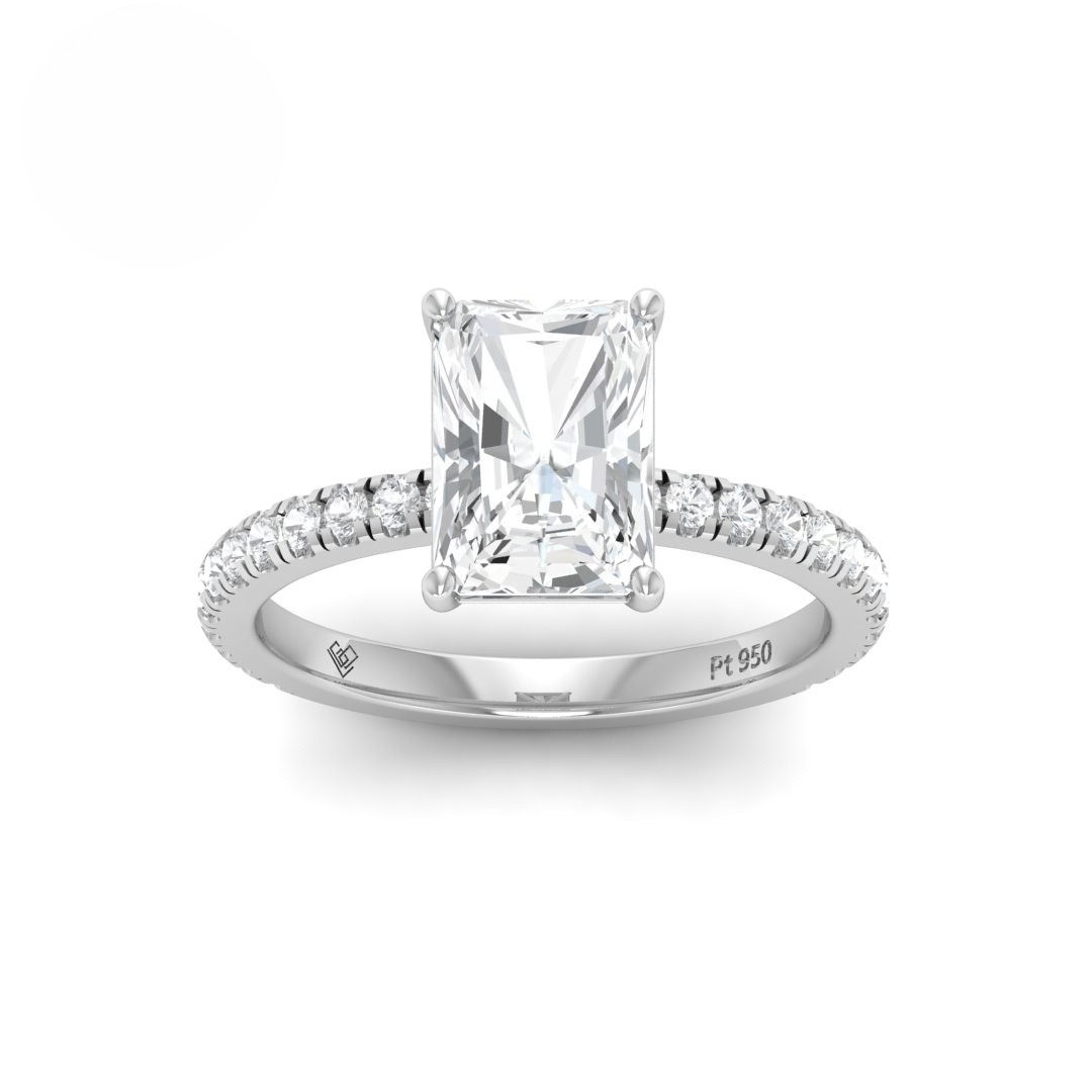 Abigail Radiant With Diamond Band Engagement Ring