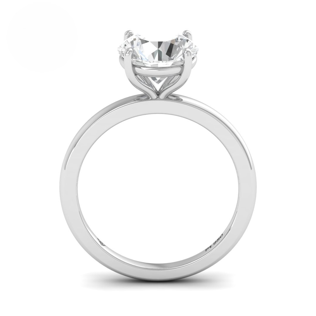 Noémie Solitaire Round Cut With Diamond Engagement Ring