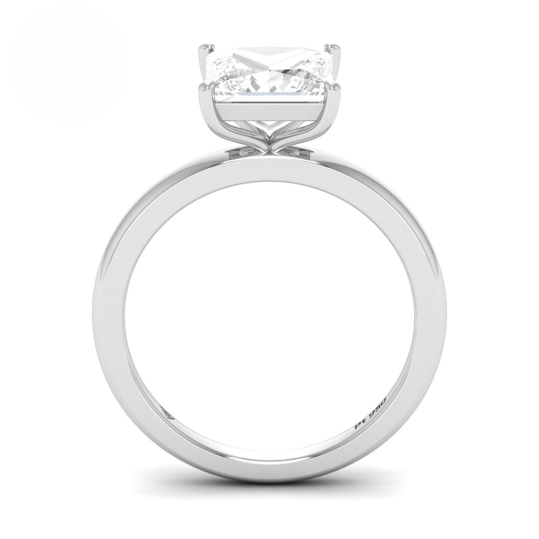 Noémie Solitaire Princess Cut With Diamond Engagement Ring