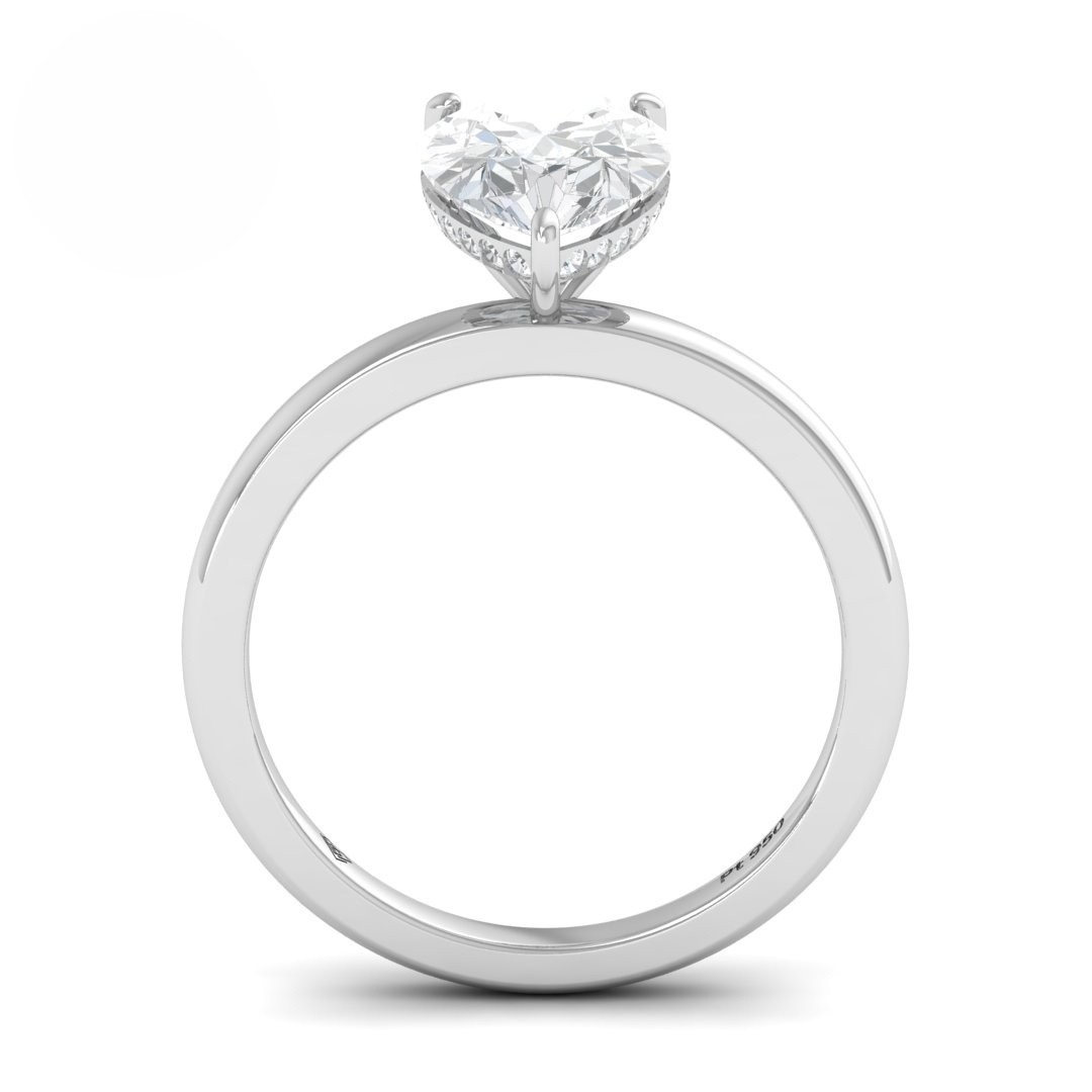 Léa Pear Cut Diamond With Hidden Halo Engagement Ring
