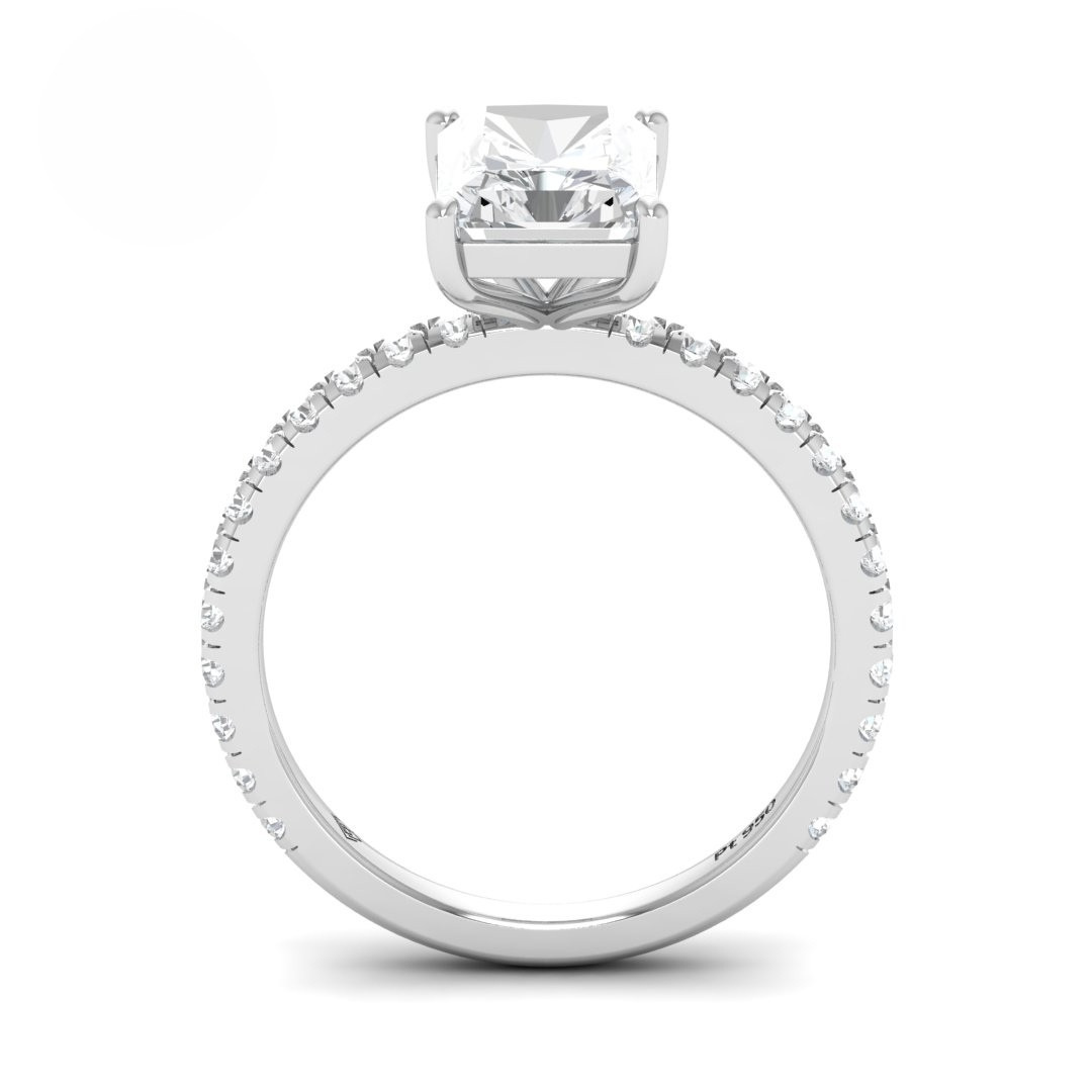 Abigail Radiant With Diamond Band Engagement Ring