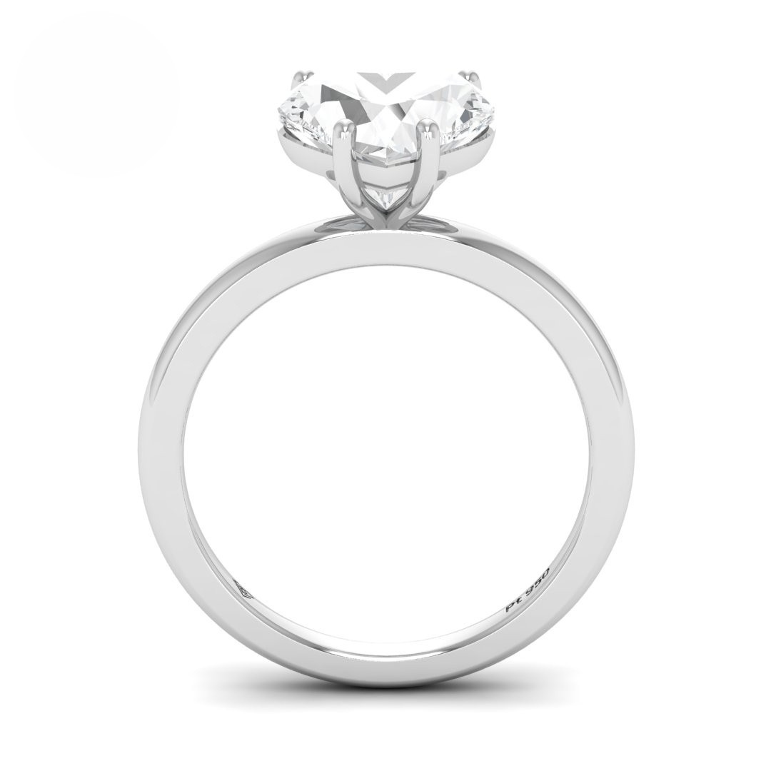 Noémie Solitaire Heart Cut With Diamond Engagement Ring