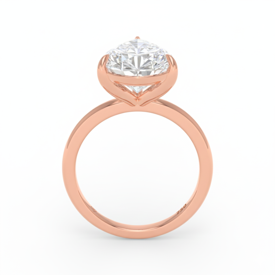 Noémie Solitaire Pear Cut With Diamond Engagement Ring