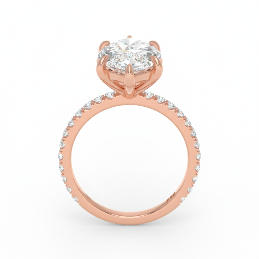 Abigail Marquise With Diamond Band Engagement Ring