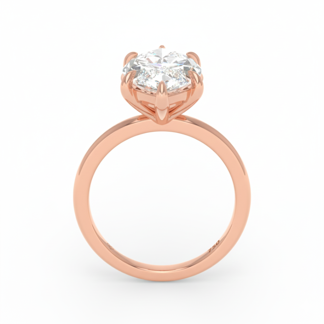 Noémie Solitaire Marquise Cut With Diamond Ring