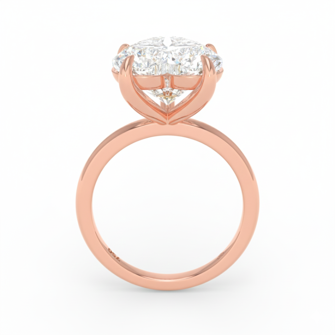 Noémie Solitaire Heart Cut With Diamond Engagement Ring