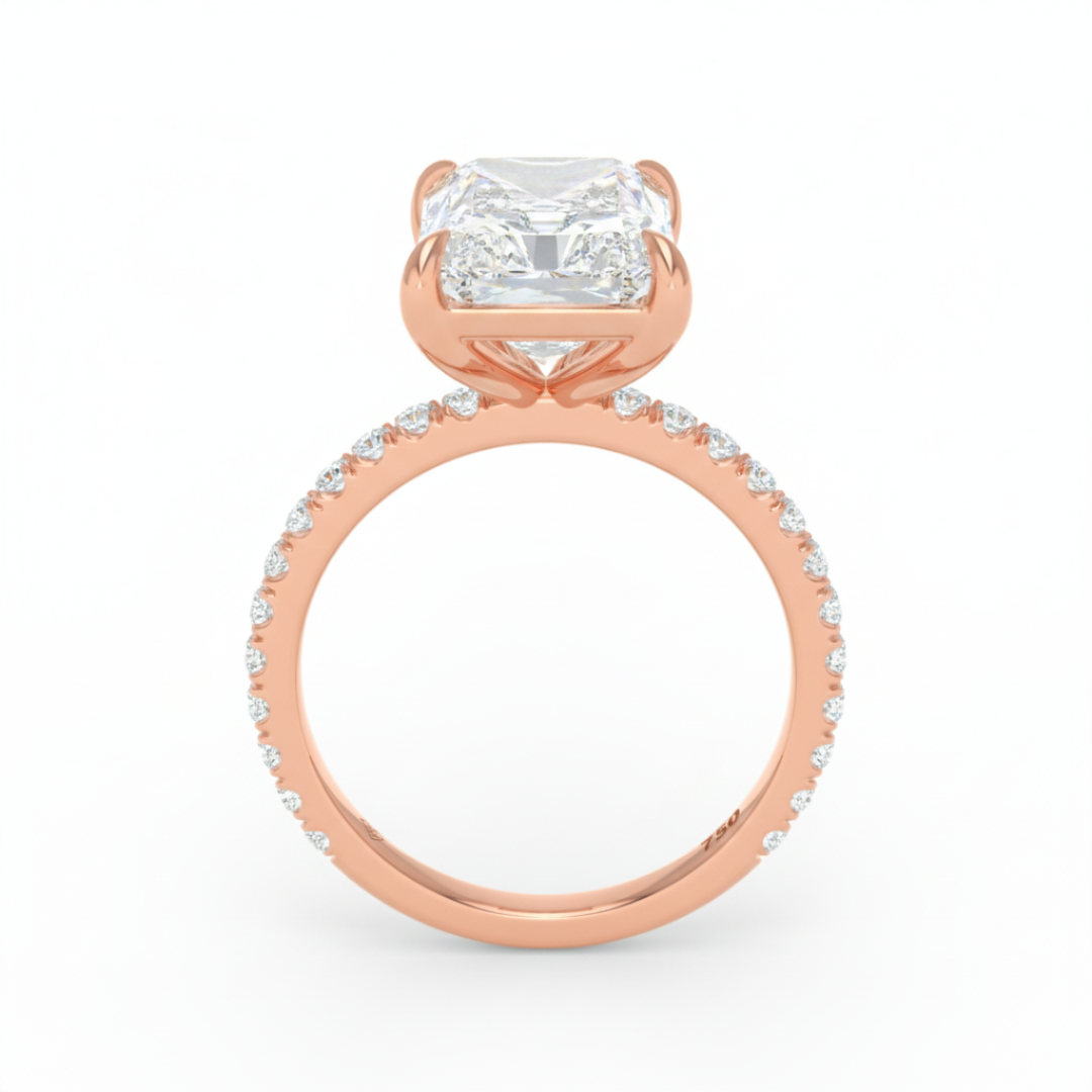 Abigail Radiant With Diamond Band Engagement Ring