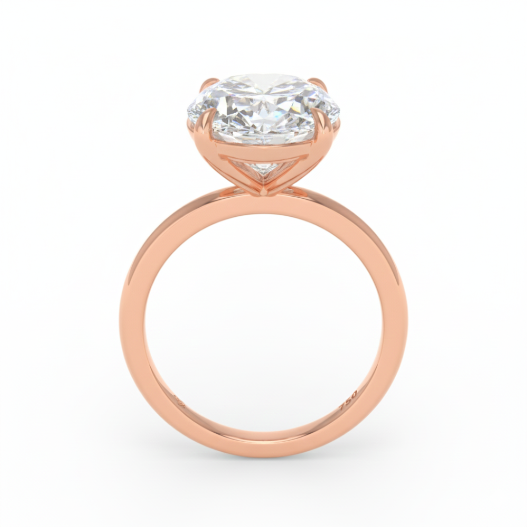 Bague de fiançailles Noémie Solitaire ovale avec diamant