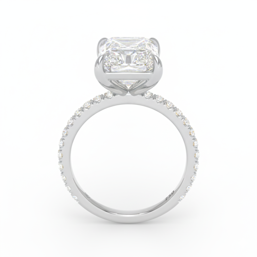 Abigail Radiant With Diamond Band Engagement Ring