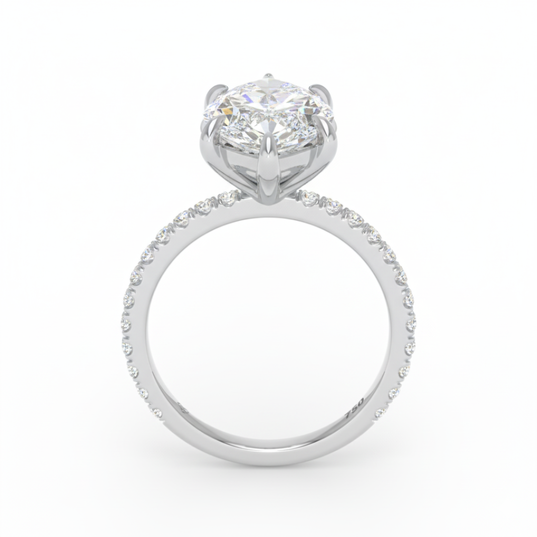 Abigail Marquise With Diamond Band Engagement Ring