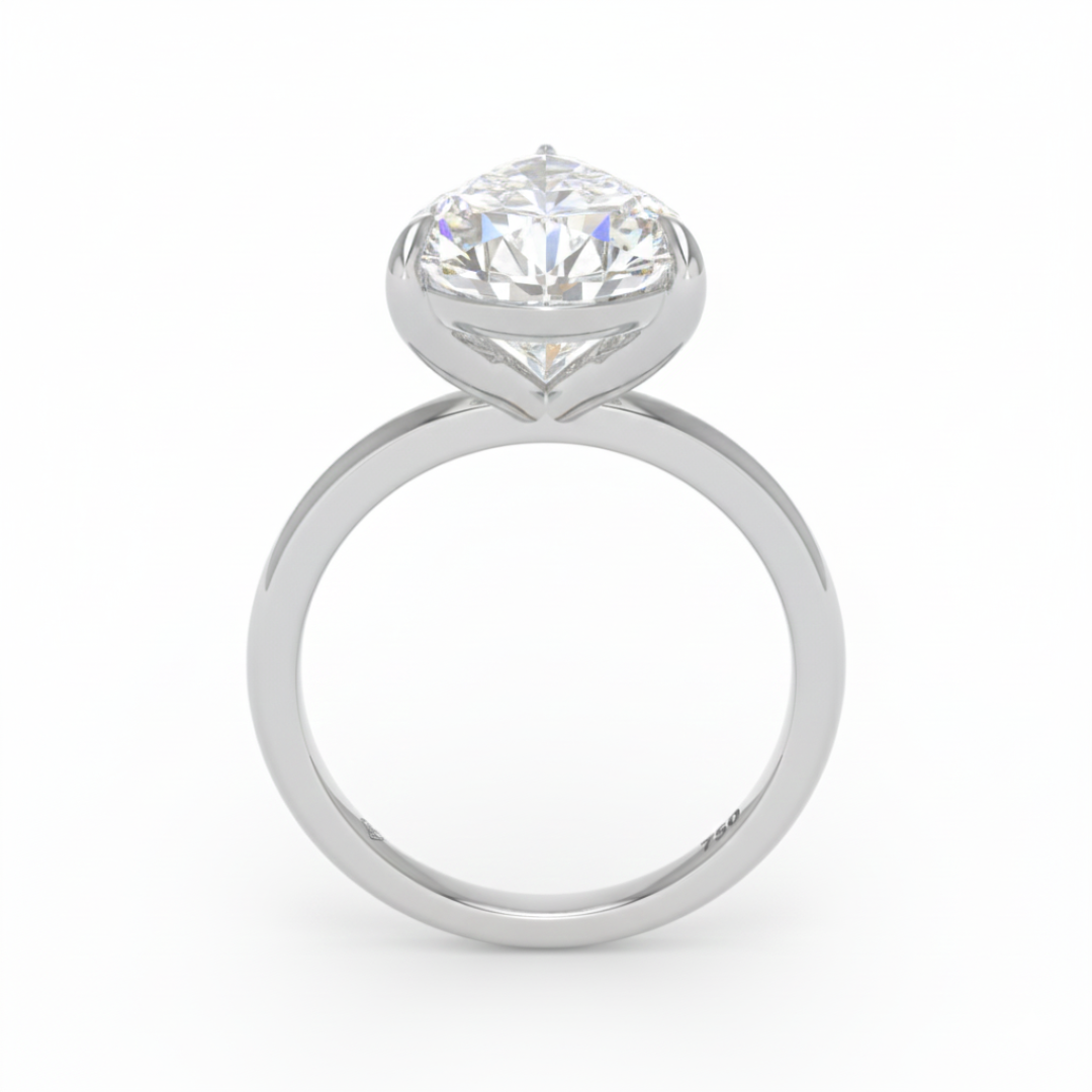 Noémie Solitaire Pear Cut With Diamond Engagement Ring