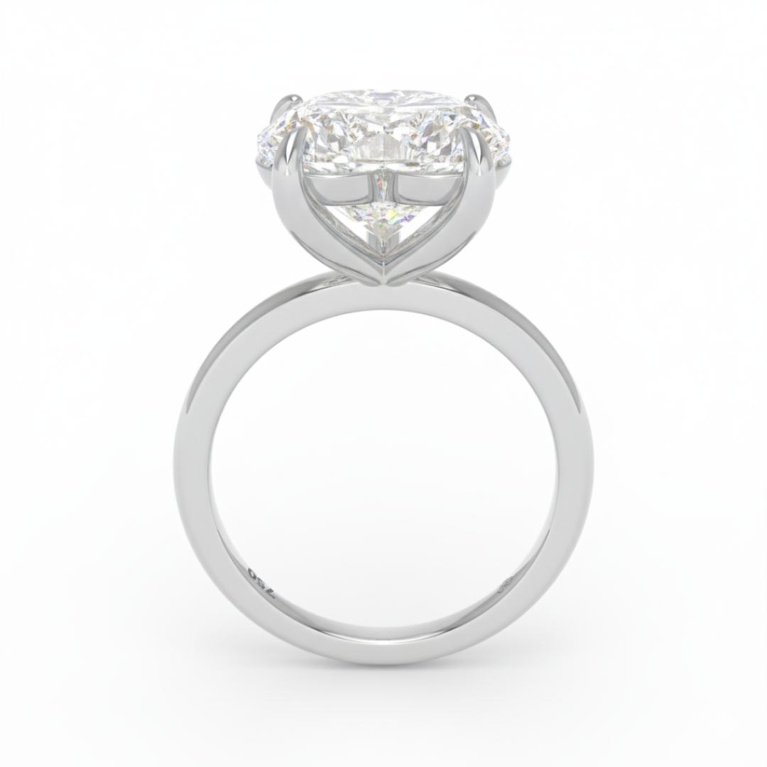 Noémie Solitaire Heart Cut With Diamond Engagement Ring