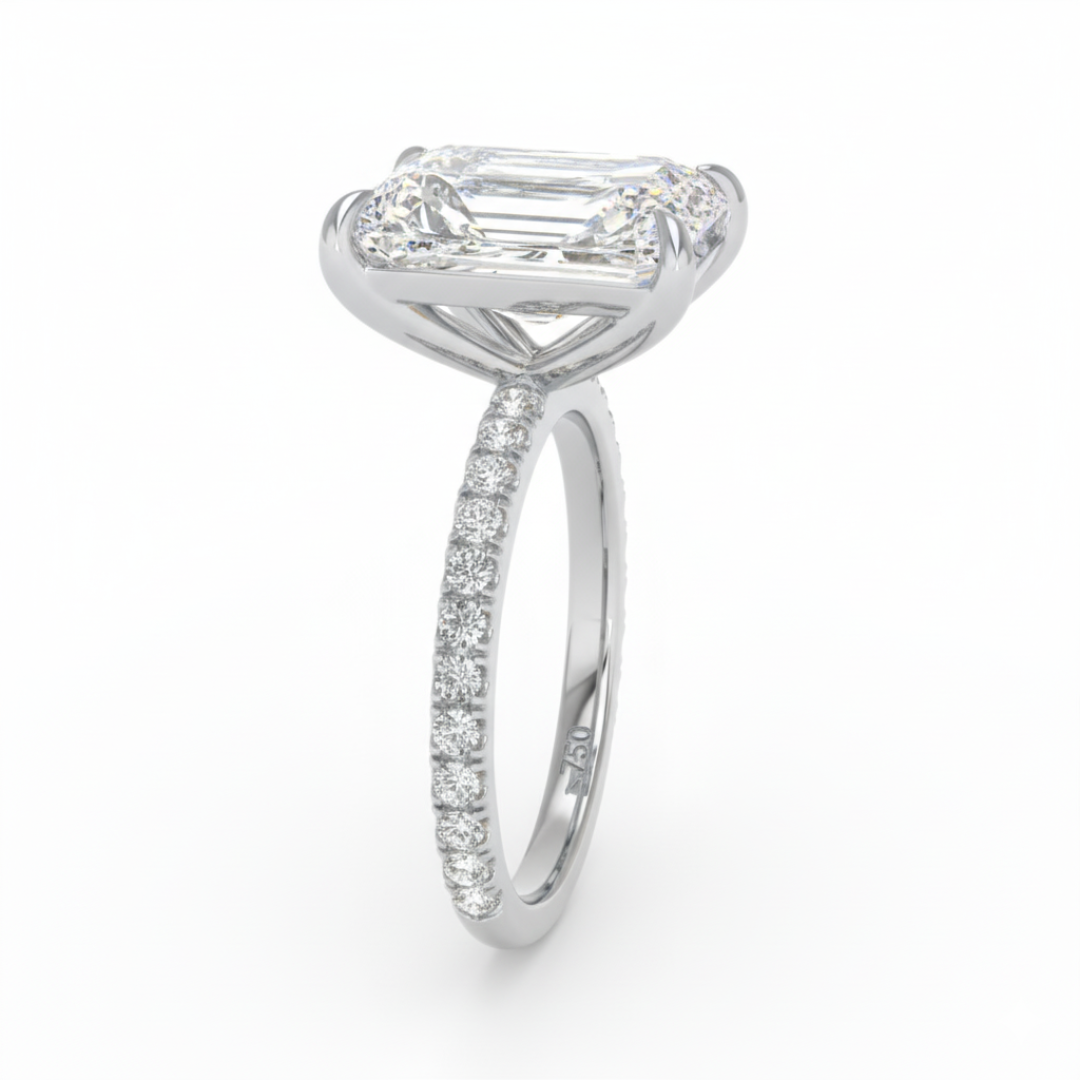 Abigail Radiant With Diamond Band Engagement Ring