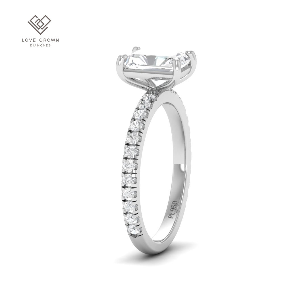 Abigail Radiant With Diamond Band Engagement Ring
