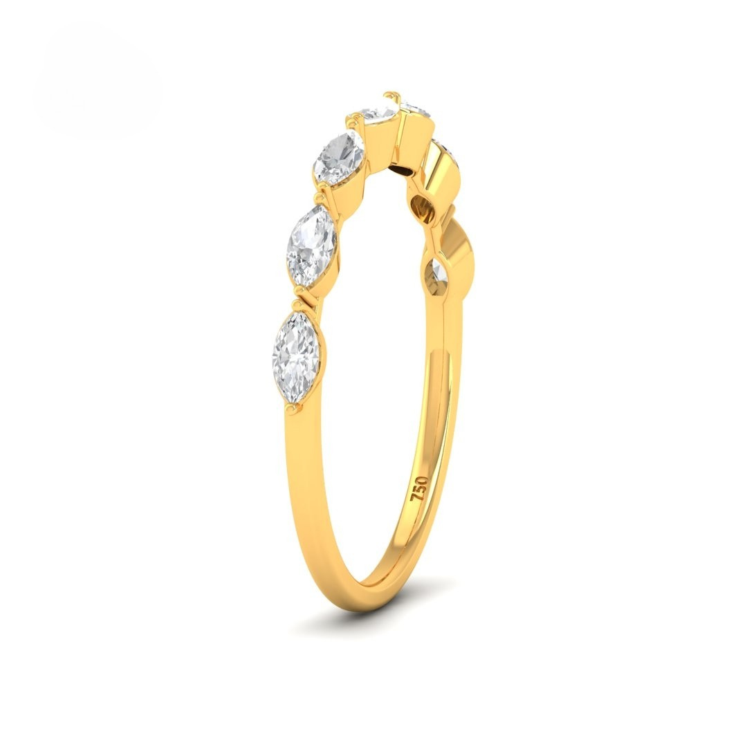 Alice Marquise Cut Diamond Wedding Band