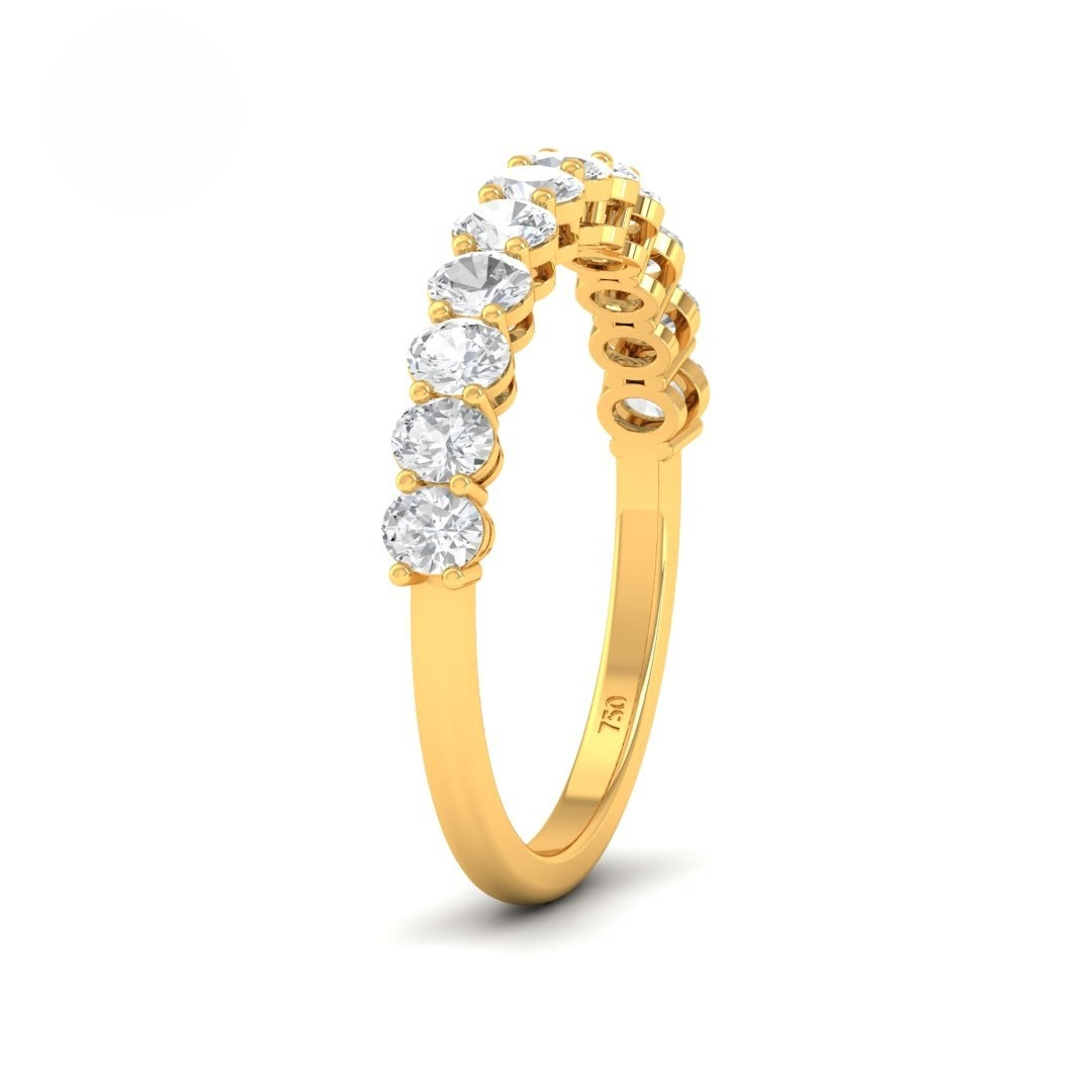 Stella Oval cut wedding band 1.00 Ct