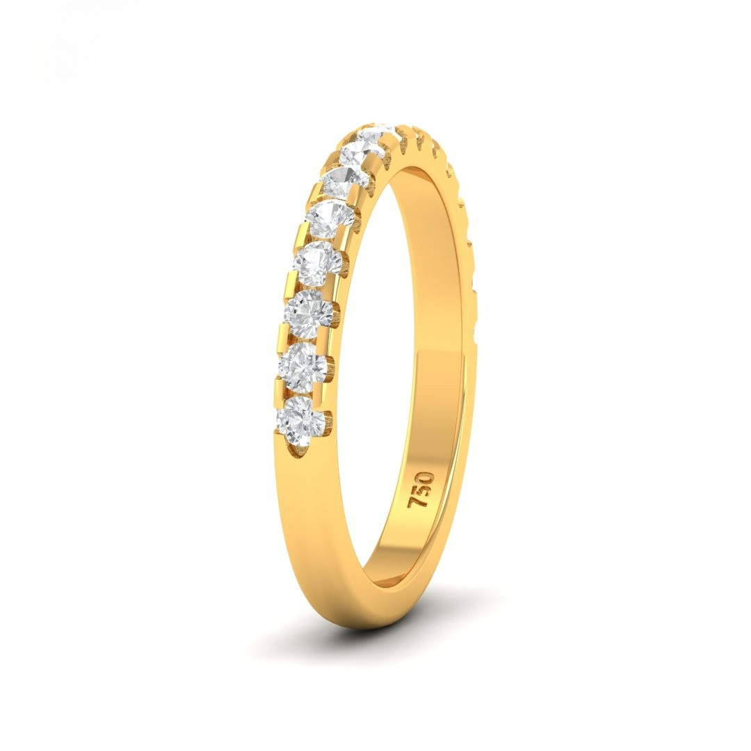 Clara Round Cut Diamond Wedding Band