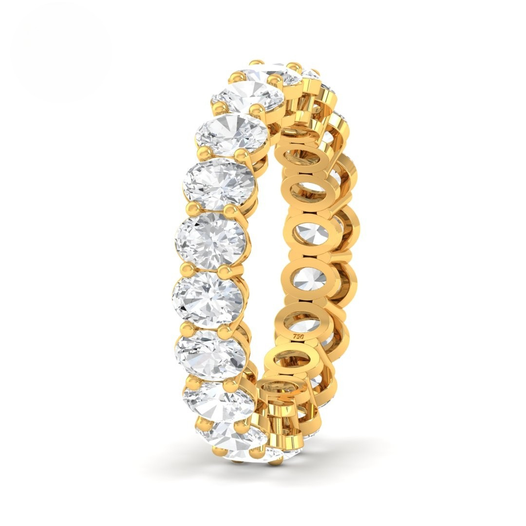Valerina Oval cut wedding band 4.00 Ct