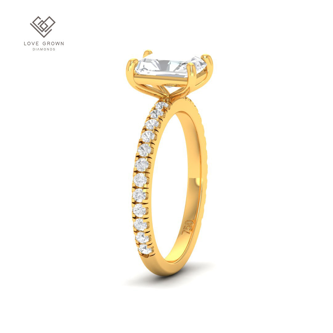 Abigail Radiant With Diamond Band Engagement Ring