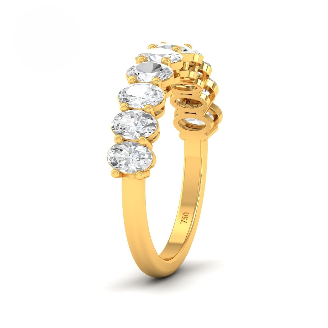 Estelle Oval cut wedding band 1.50 Ct