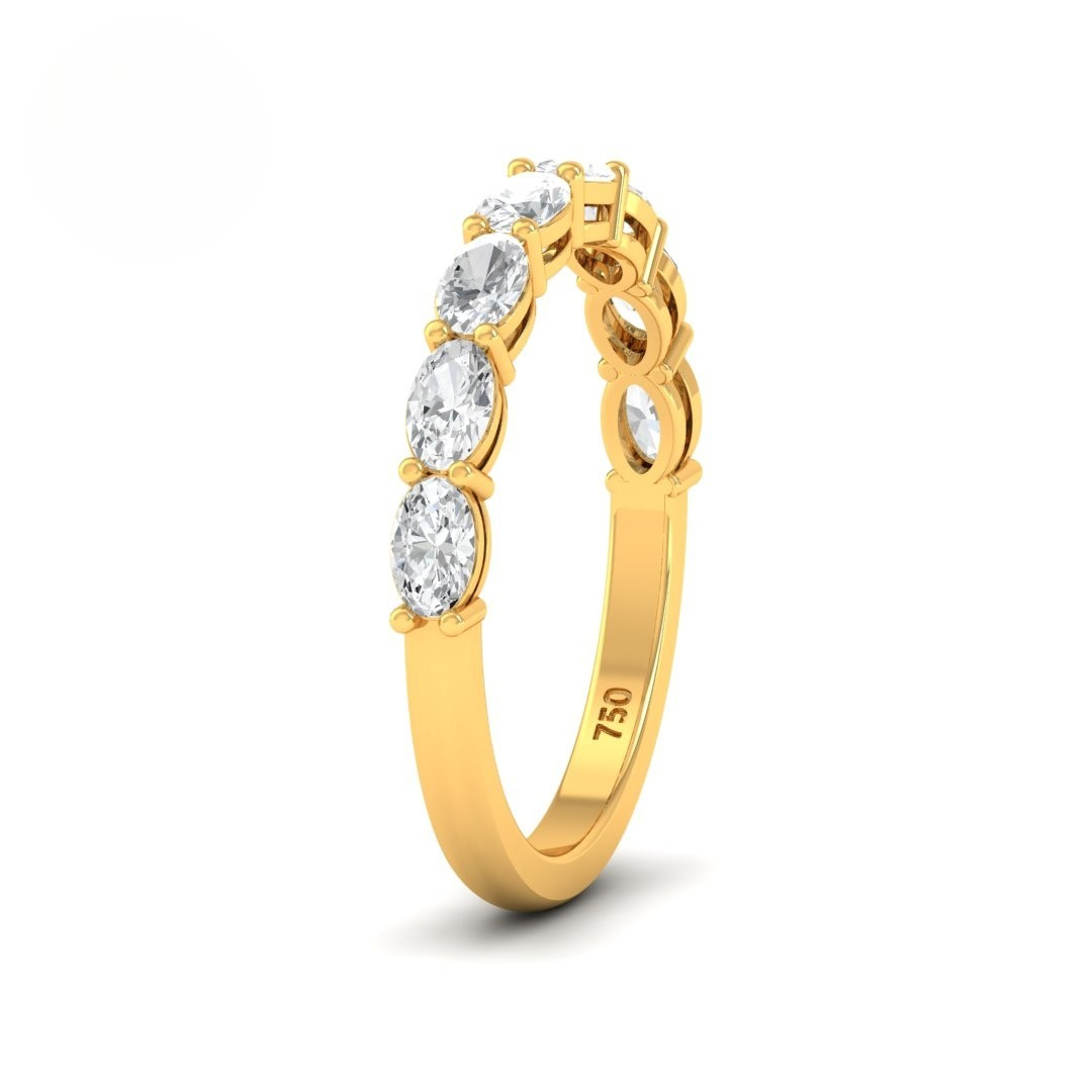 Cordelia Oval Cut Diamond Wedding Band
