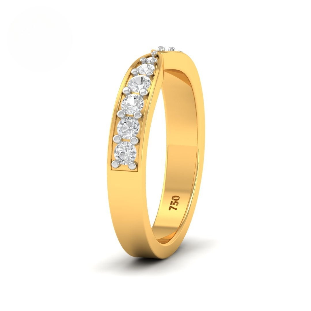 Laura Round Cut Diamond Wedding Band