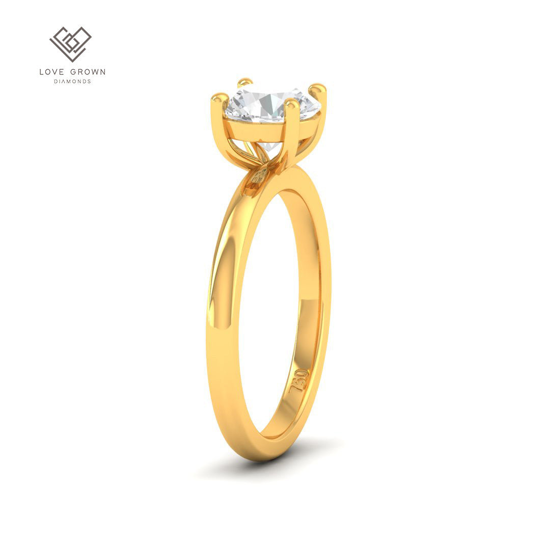 Noémie Solitaire Round Cut With Diamond Engagement Ring