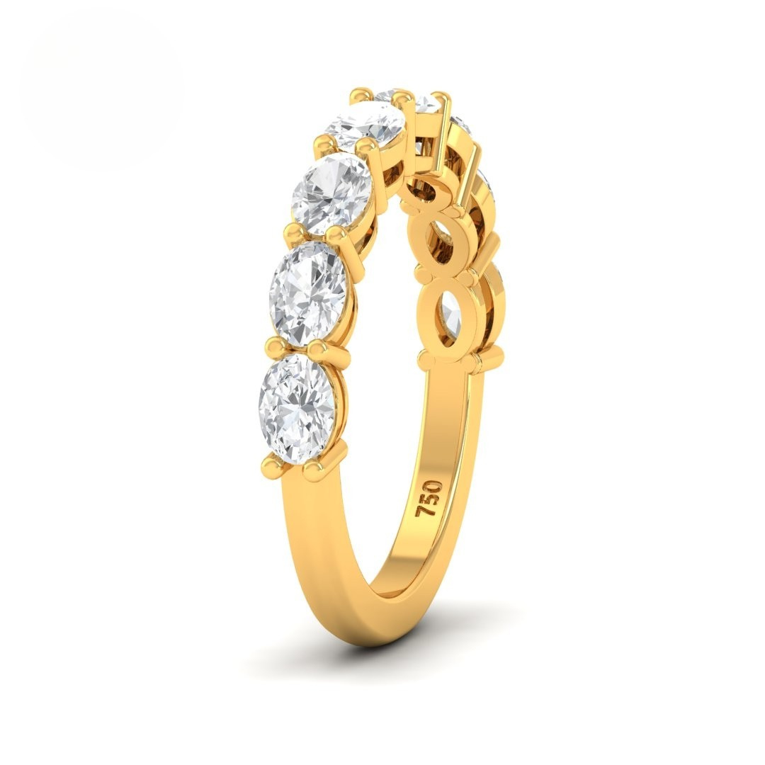 Josephine Oval Cut Diamond Wedding Band