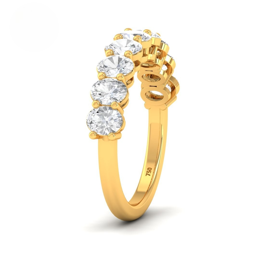 Camille Oval cut wedding band 2.00 Ct