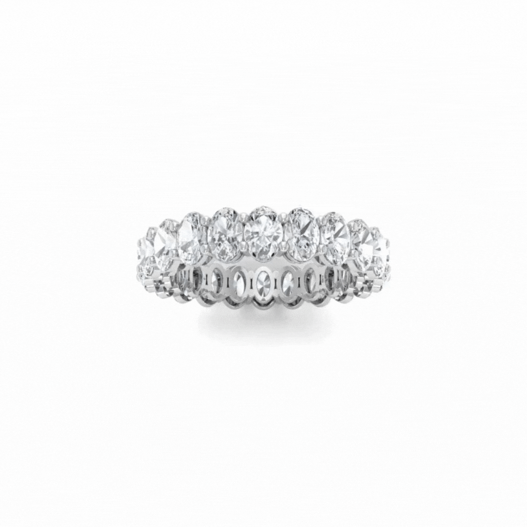 Vivian Oval cut wedding band 3.00 Ct