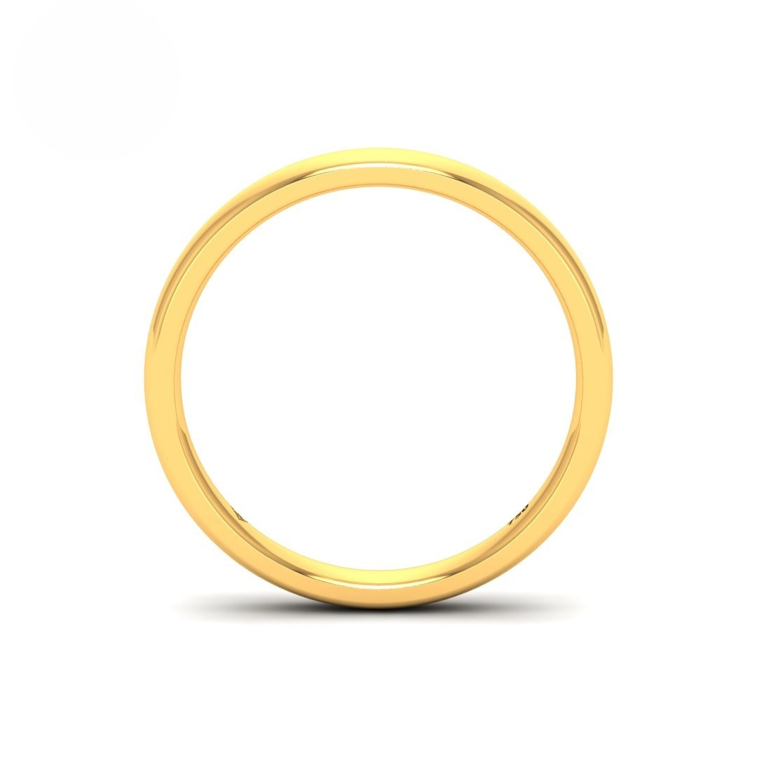 Kian Wedding Band simple court-shaped gold ring 2.5mm width elegant design