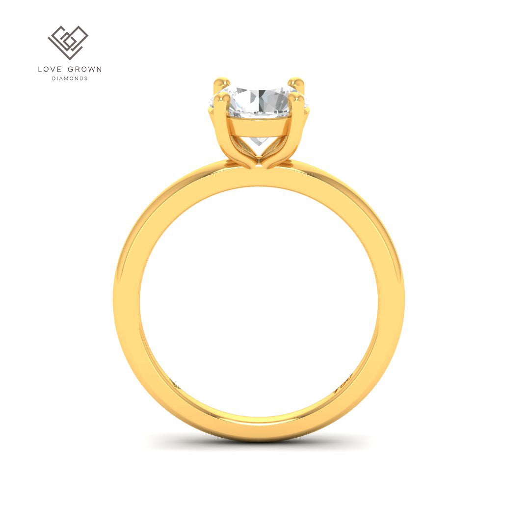 Noémie Solitaire Round Cut With Diamond Engagement Ring
