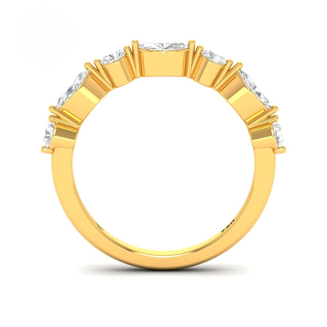 Heather 2 stone Diamond wedding Band