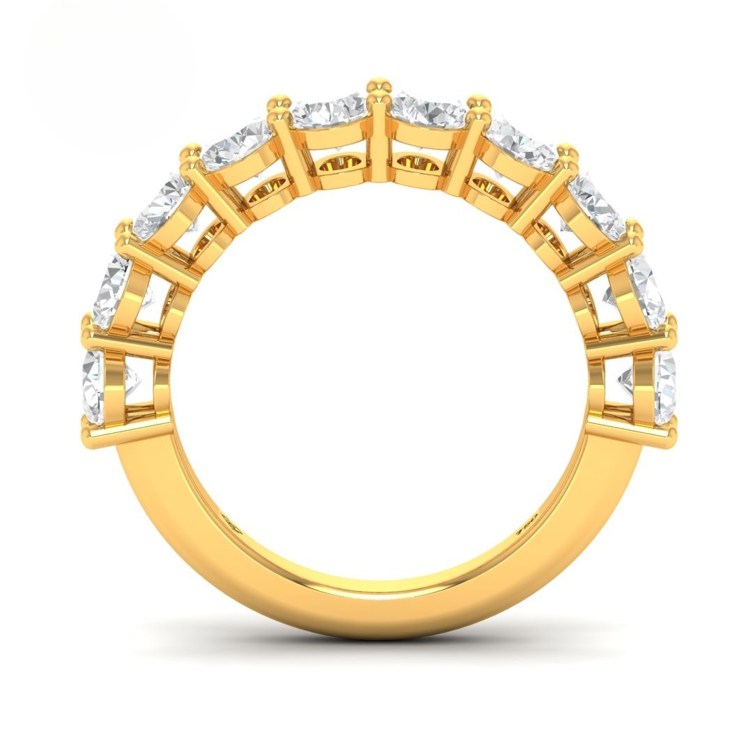 Edith Oval cut wedding band 2.50 Ct