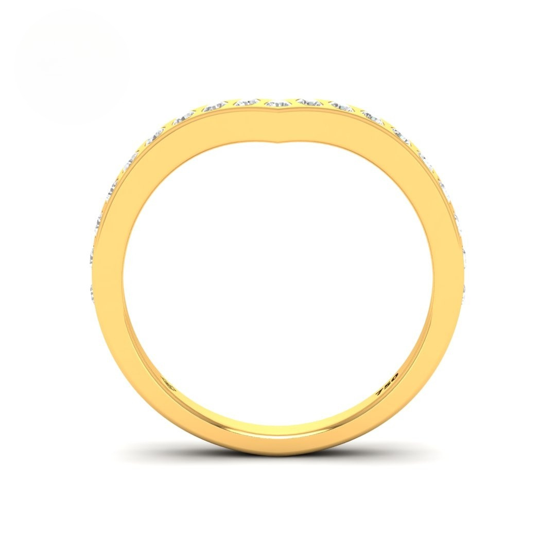 Béatrice Round Cut Diamond Wedding Band