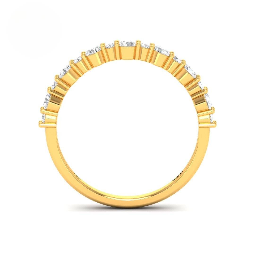 Ingrid Round Cut Diamond Wedding Band