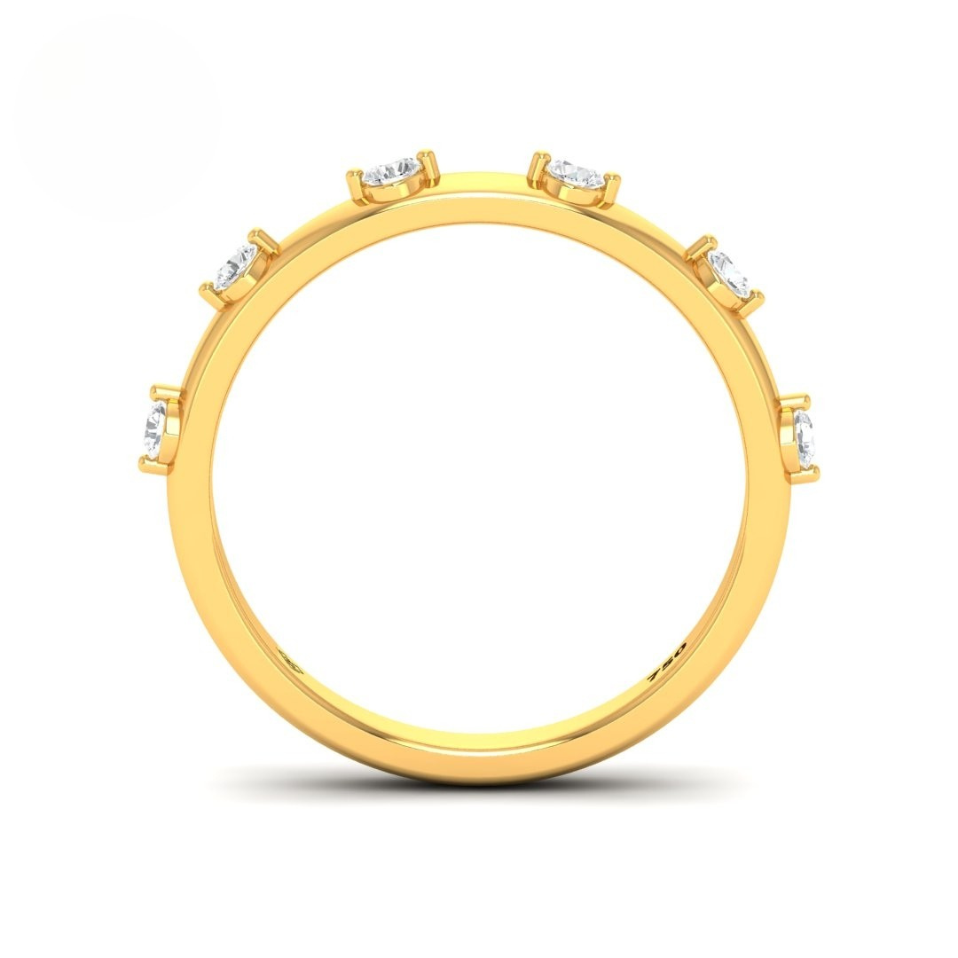 Piper Round Cut Diamond Wedding Band